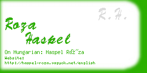 roza haspel business card